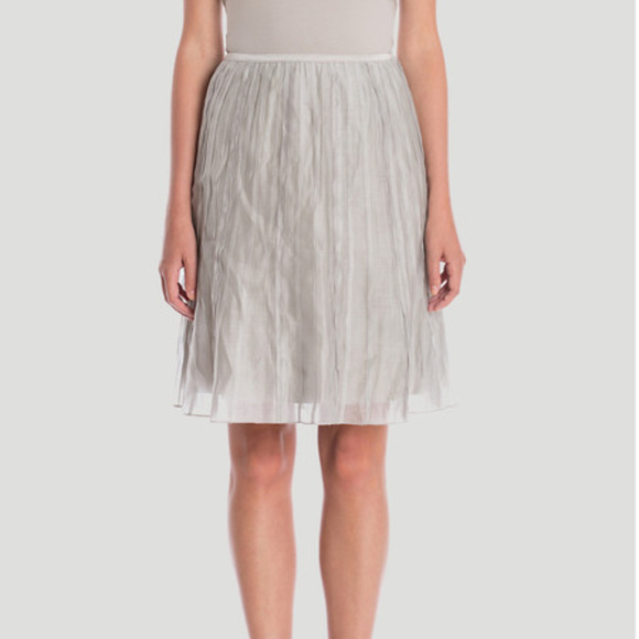 NIC+ZOE Dresses & Skirts - NIC+ZOE pale grey A line pleated skirt